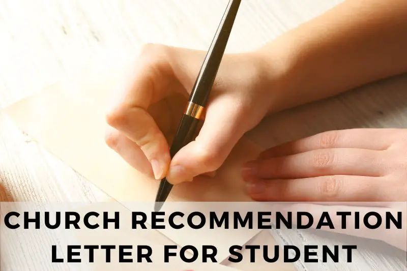 Church Recommendation Letter for Student
