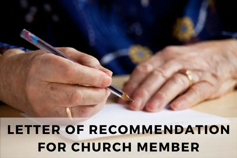 Letter of Recommendation for Church Member