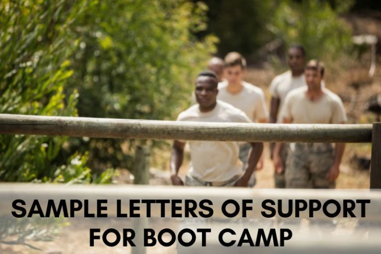 Sample Letters of Support for Boot Camp