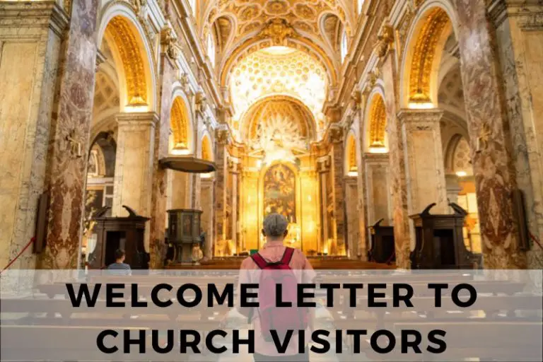 Welcome Letter to Church Visitors