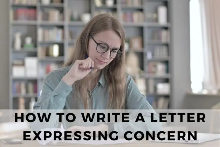 How to Write a Letter Expressing Concern