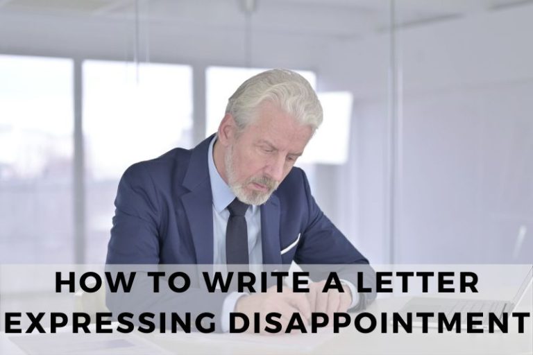 How to Write a Letter Expressing Disappointment