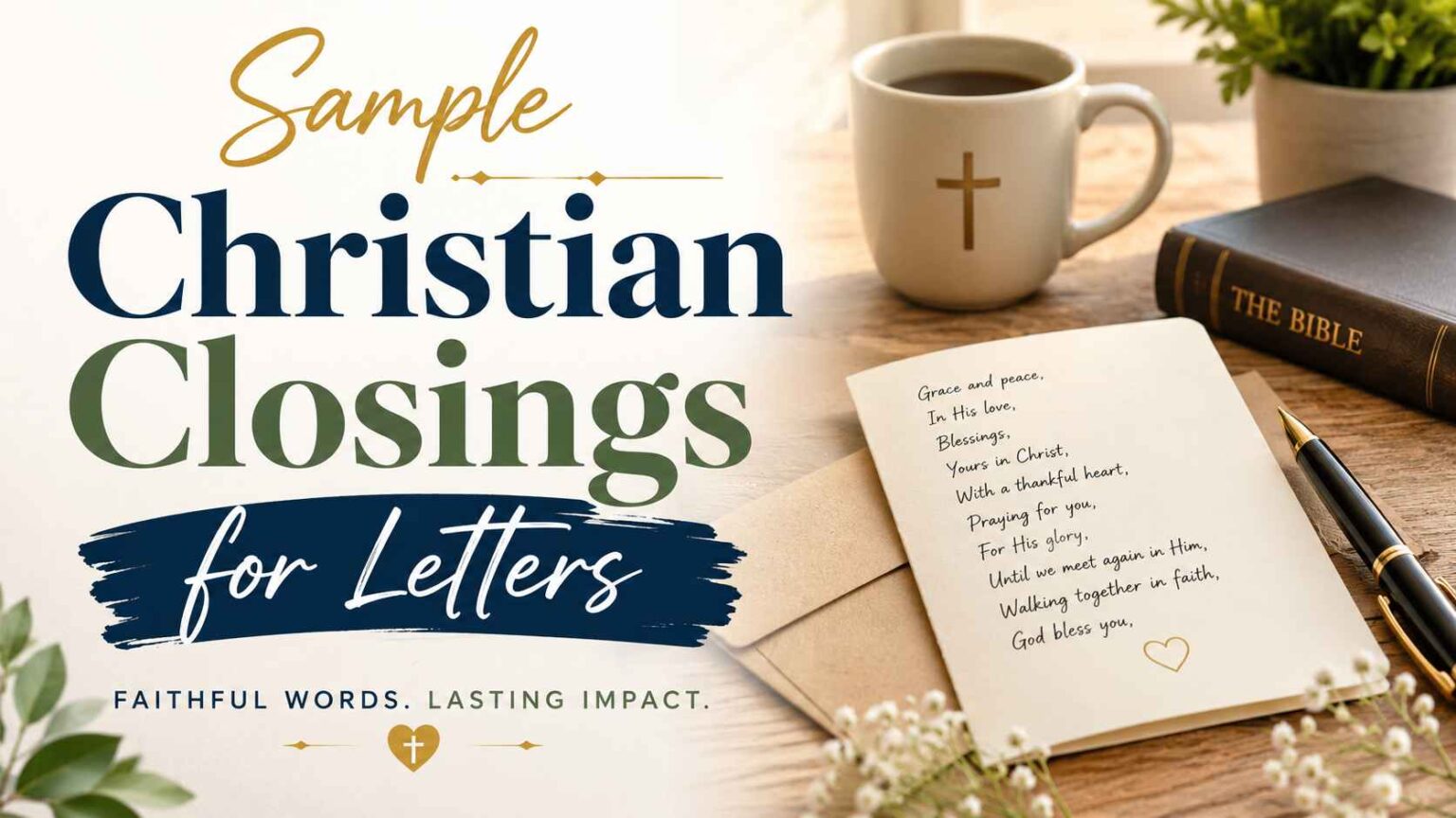 Sample Christian Closings for Letters