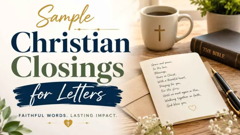 Christian Closings For Letters