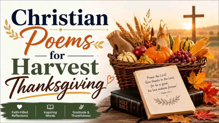 Christian Poems For Harvest Thanksgiving