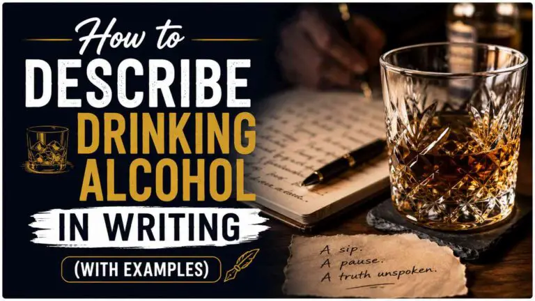How To Describe Drinking Alcohol In Writing