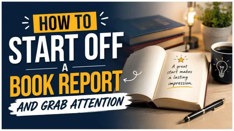 How To Start Off A Book Report