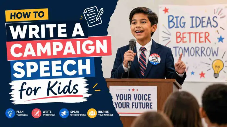 How to Write a Campaign Speech for Kids