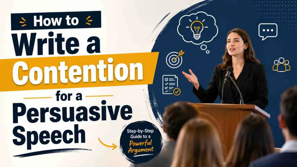 How To Write A Contention For A Persuasive Speech