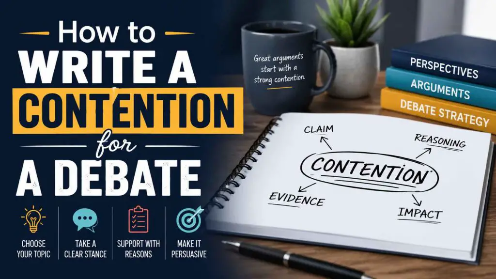 How To Write A Contention For Debate