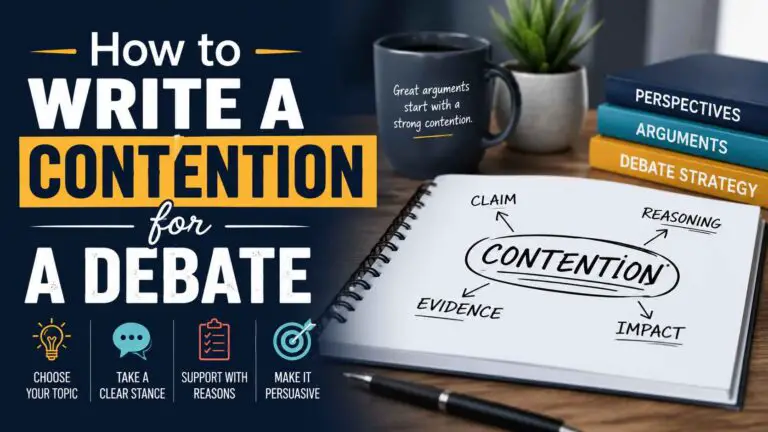 How to Write a Contention for a Debate