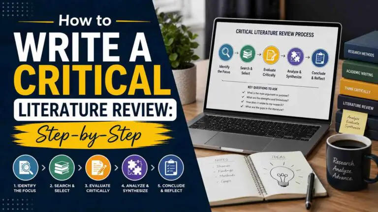 How to Write a Critical Literature Review: Step-by-Step