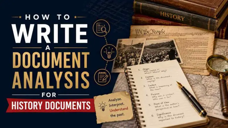 How To Write A Document Analysis For History