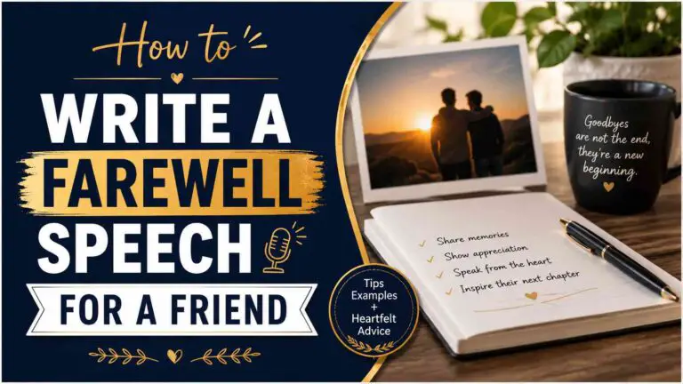 How to Write a Farewell Speech for a Friend