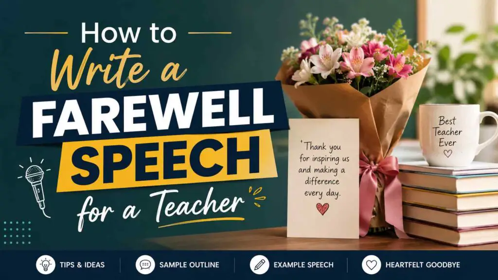 How To Write A Farewell Speech For Teacher