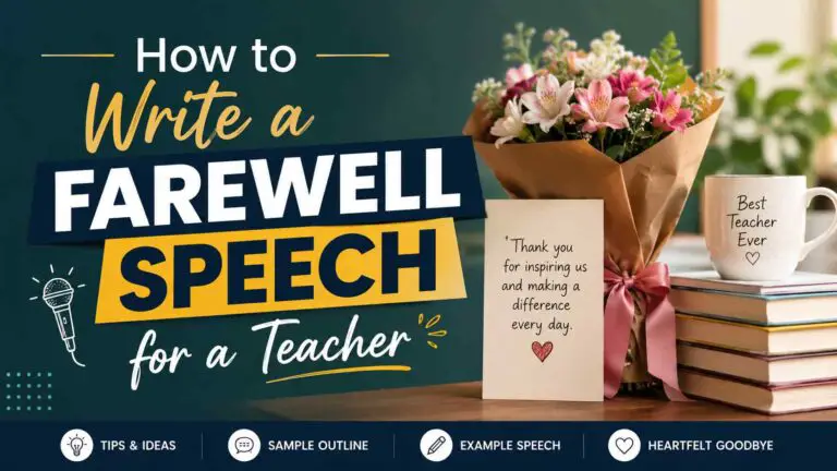 How to Write a Farewell Speech for a Teacher