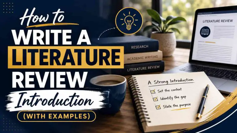 How To Write A Literature Review Introduction