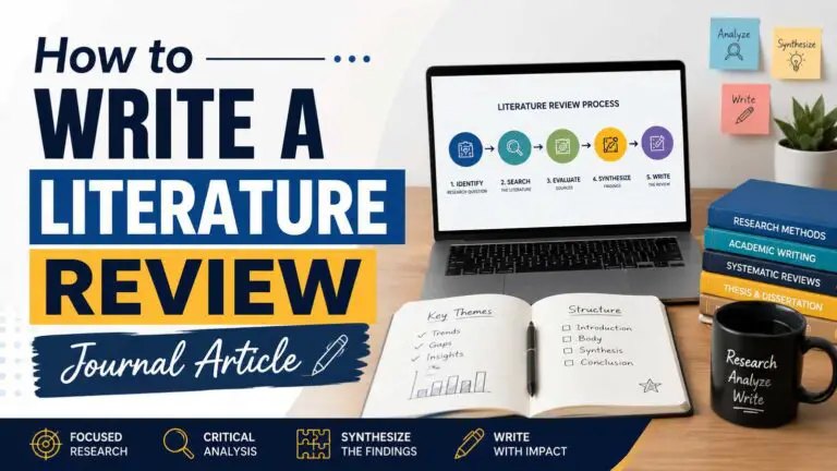 How To Write A Literature Review Journal Article