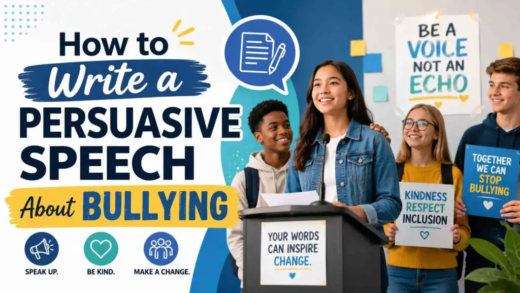 How To Write A Persuasive Speech About Bullying