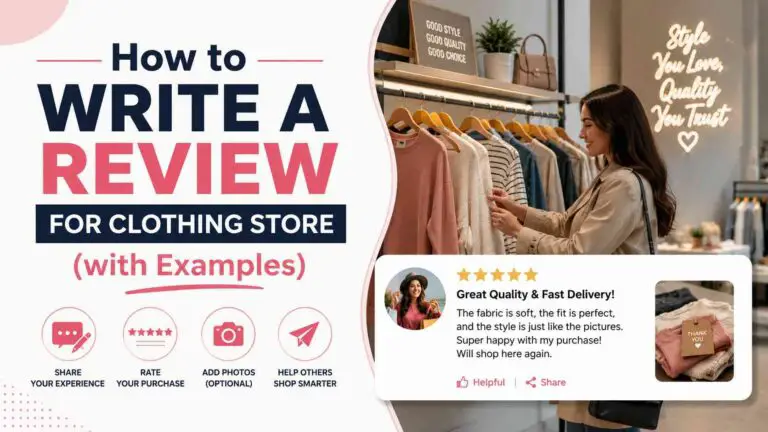 How to Write a Review for Clothing Store (with Examples)