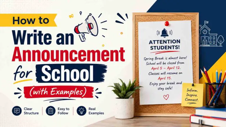 How to Write an Announcement for School (with Examples)