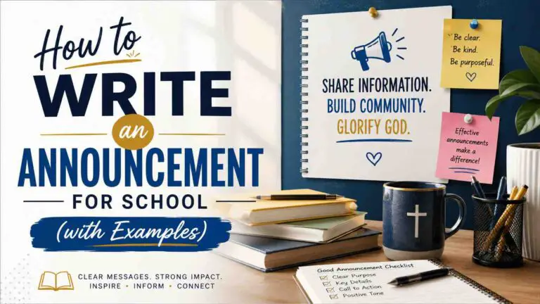 How To Write An Announcement For School