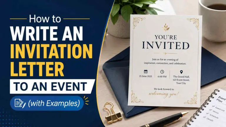 How to Write an Invitation Letter to an Event (with Examples)