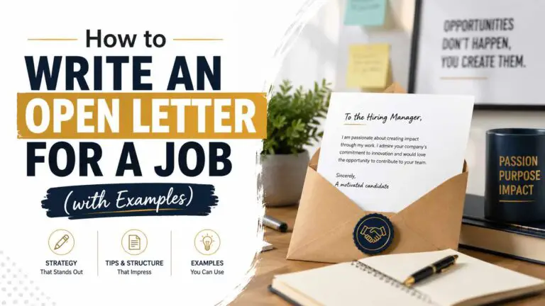 How to Write an Open Letter for a Job (with Examples)