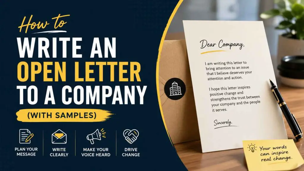 How To Write An Open Letter To A Company