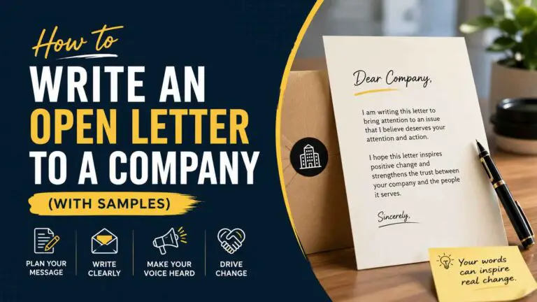 How to Write an Open Letter to a Company (with Samples)