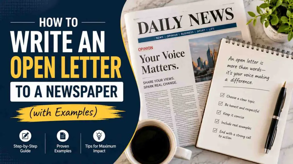 How To Write An Open Letter To A Newspaper