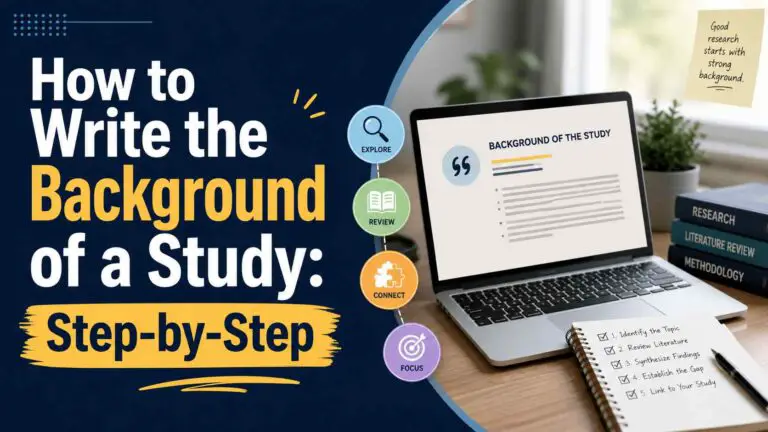 How To Write Background Of The Study
