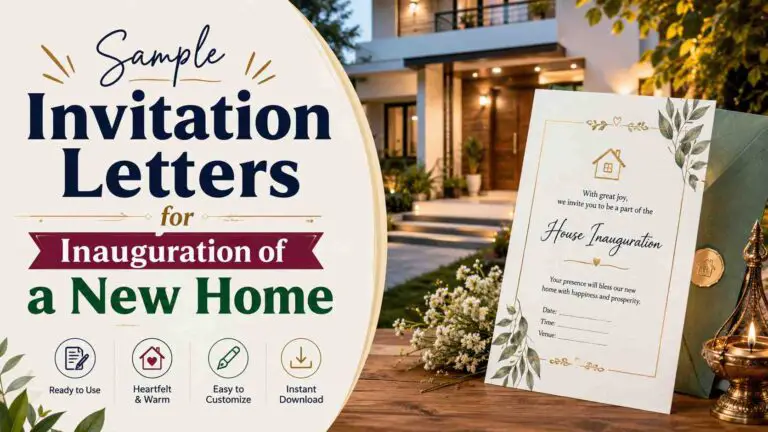 Invitation Letter For Inauguration Of New Home