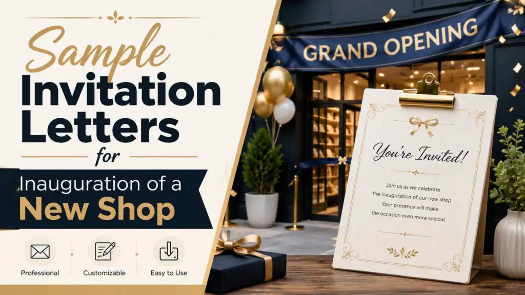 Invitation Letter For Inauguration Of New Shop