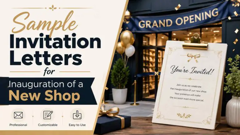 Invitation Letter For Inauguration Of New Shop