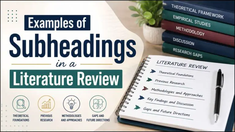 Literature Review Subheadings Example
