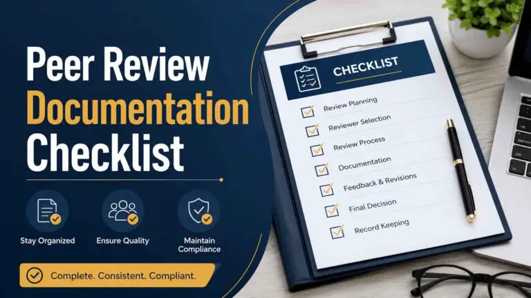 Peer Review Documentation Checklist