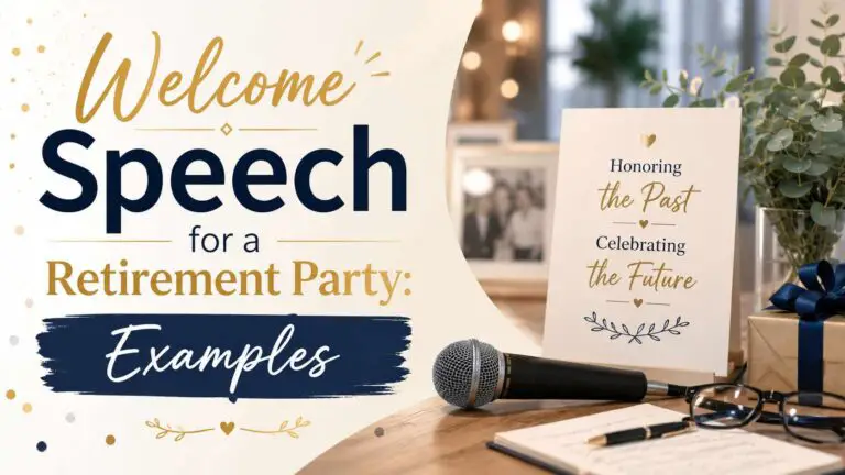 Welcome Speech for a Retirement Party: Examples