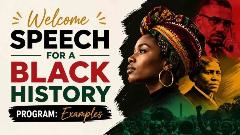 Welcome Speech for a Black History Program: Examples
