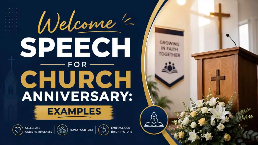 Welcome Speech For Church Anniversary