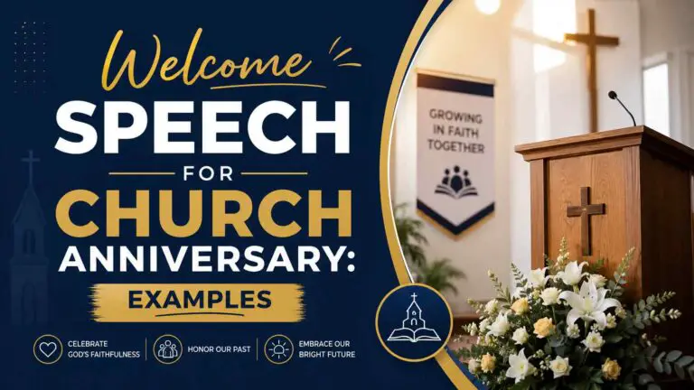 Welcome Speech for Church Anniversary: Examples
