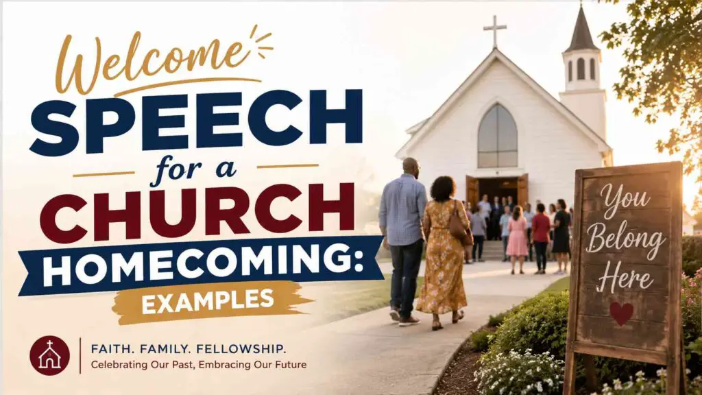 Welcome Speech For Church Homecoming