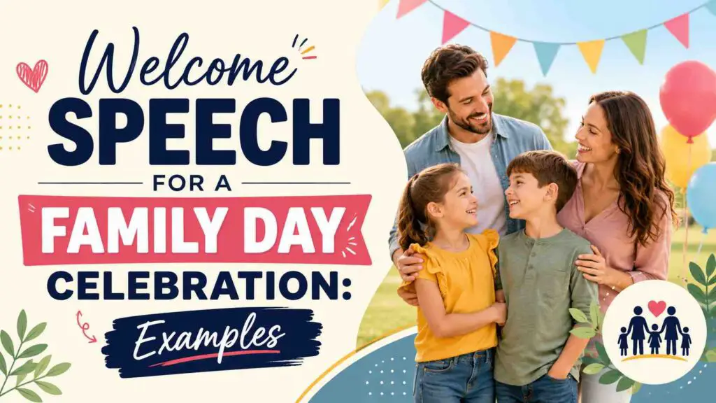 Welcome Speech For Family Day Celebration