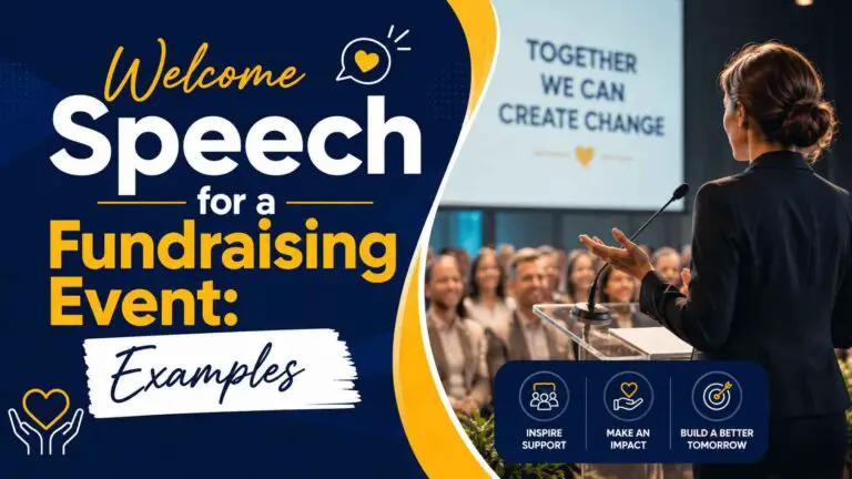 Welcome Speech for a Fundraising Event: Examples