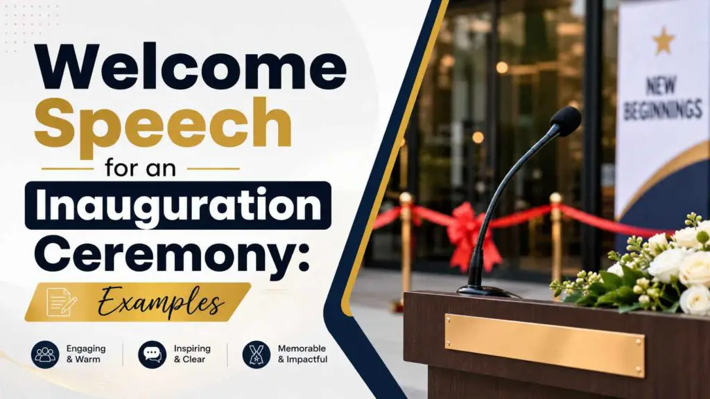Welcome Speech For Inauguration Ceremony
