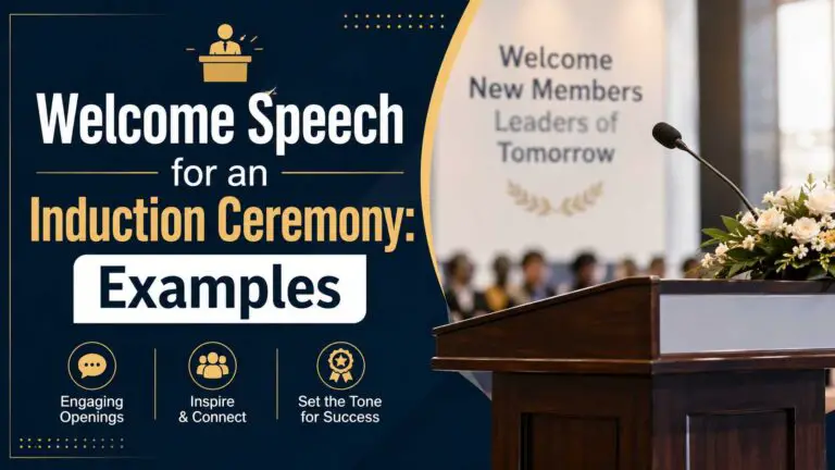 Welcome Speech for an Induction Ceremony: Examples