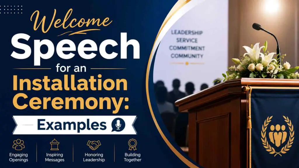 Welcome Speech For Installation Ceremony