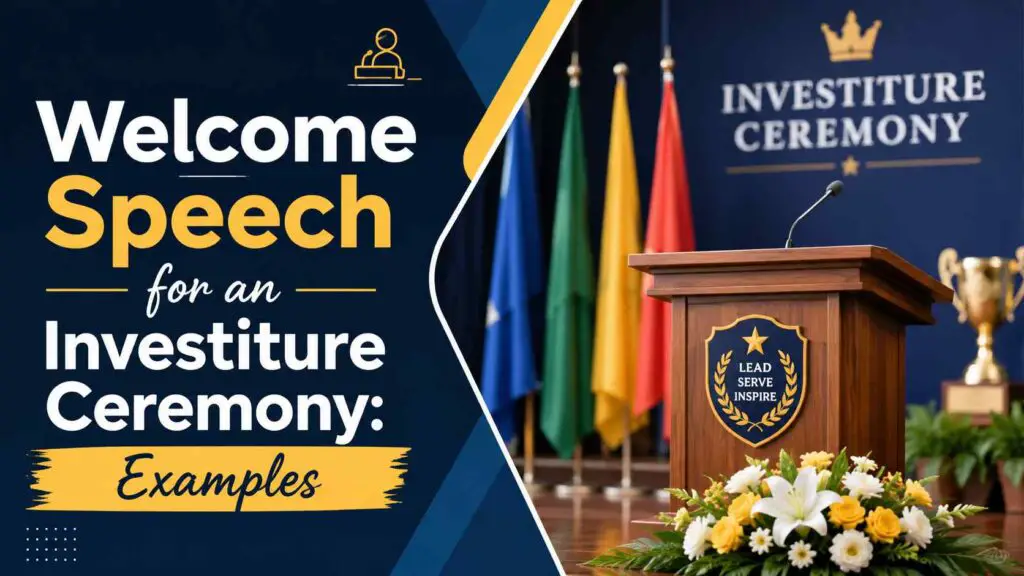Welcome Speech For Investiture Ceremony