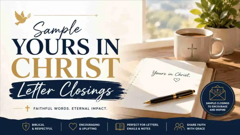 Yours In Christ Letter Closing