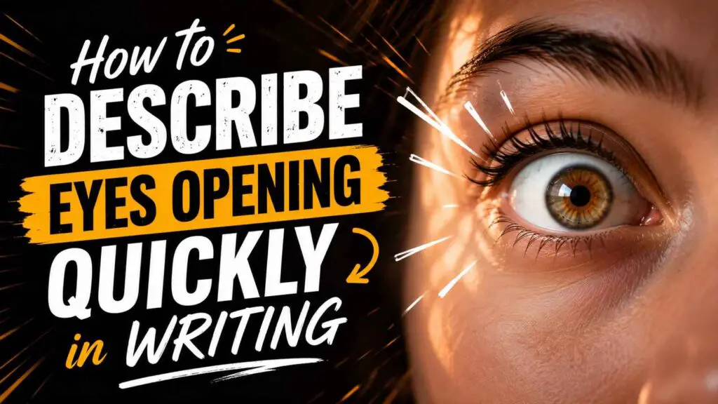 How To Describe Eyes Opening Quickly In Writing